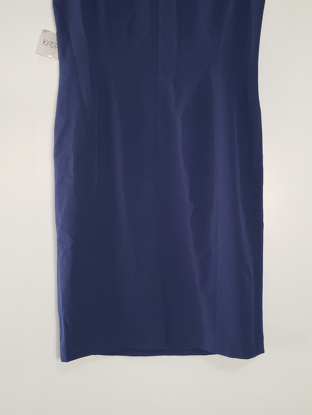 Kasper NWT Sleeveless Midi Sheath Dress 12 Navy Blue Career Office Work Business - Picture 6 of 16